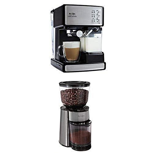 Mr. Coffee® Afe Barista Espresso Maker And BVMC-BMH23 Automatic Burr Mill Grinder Bundle