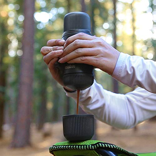Wacaco Nanopresso Portable Espresso Maker Bundled With Nanopresso Protective Case, Upgrade Version Of Minipresso, 18 Bar Pressure, Extra Small Travel Coffee Maker, Manually Operated