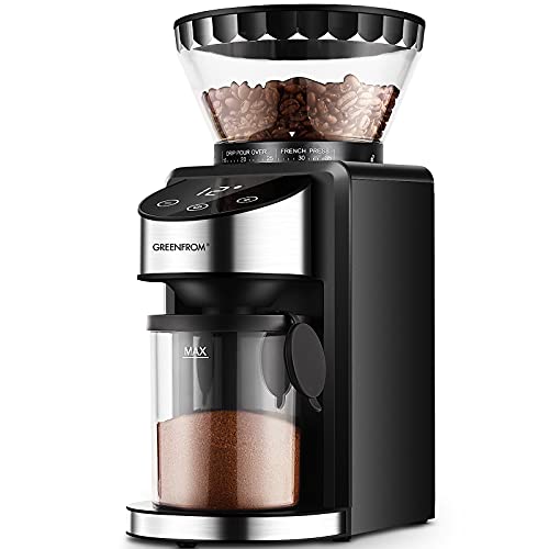  Burr Coffee Grinder, Adjustable Electric Coffee Grinder With 35 Precise Grind Setting, Coffee Bean Grinder With 8.46oz Capacity For Aeropress, Drip Coffee, Espresso, French Press, Moka Pot