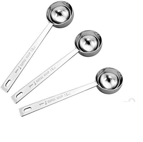  Stainless Steel 1 Tablespoon Measuring Coffee Scoop Spoon, Set Of 3