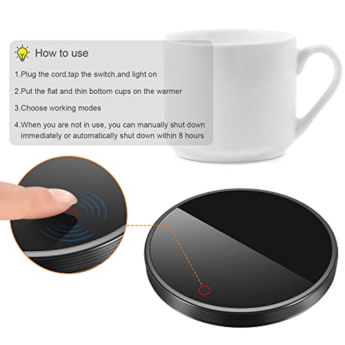  Coffee Warmer, Coffee Cup Warmer For Desk With Auto Shut Off, Electric Mug Warmer For Tea Coffee Milk, Great Gift For Family Friend Colleague