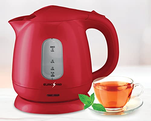  1.0L Plastic Electric Kettle, (RED)