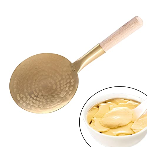  2pcs Household Copper Tofu Scoop Bean Curd Spoon Resuable Portable Washable