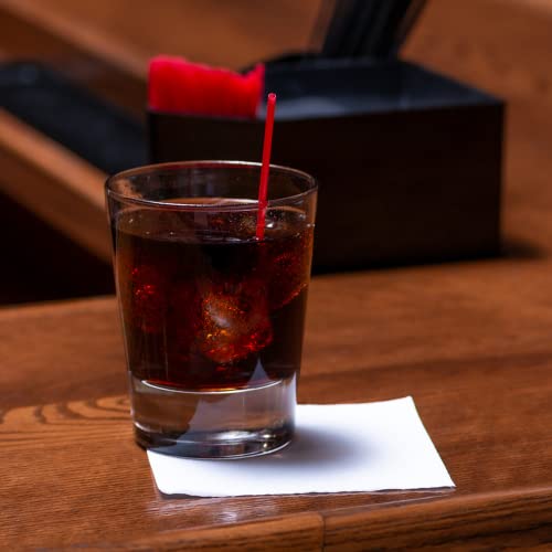  5 Inch Coffee & Cocktail Stirrers/Straws, Plastic Sip N Stir, 5" Inch, Red, 1000 Pack