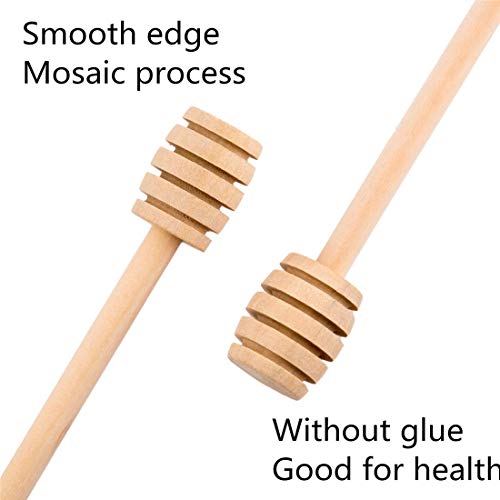  100-Pack 6 Inch Portable Wooden Jam Honey Dipper Honey Sticks For Honey Jar Dispense Drizzle Honey (6inch 100pcs)