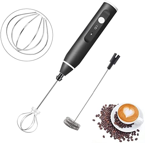  Xoice Milk Frother Handheld Battery Operated Electric Foam Maker With Stainless Steel Coffee Beater (Red)