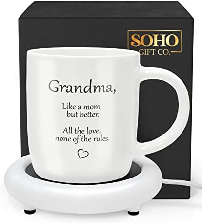  SoHo Funny Coffee Mug With Warmer Gift For Mom, Electric Heated Coffee Lover Gifts For Mothers Day/Birthday/Christmas, 12oz My Favorite Child Gave Me This Mug (Gift Boxed)