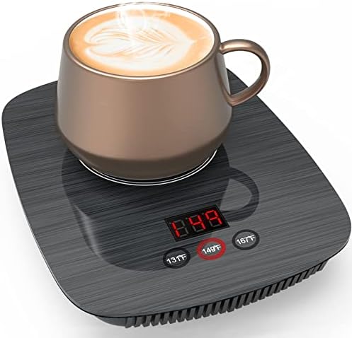  Nicelucky Coffee Mug Warmer For Desk With Heating Function 25 Watt Electric Beverage Warmer With Adjustable Temperature 131℉/ 55℃or 167℉/ 75℃ (Without Mug)