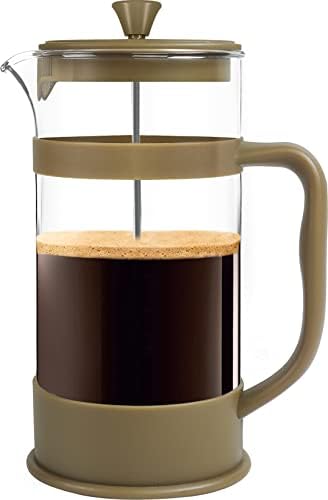  34 Ounce French Press Espresso And Tea Maker With Triple Filters, Stainless Steel Plunger And Heat Resistant Borosilicate Glass - Black