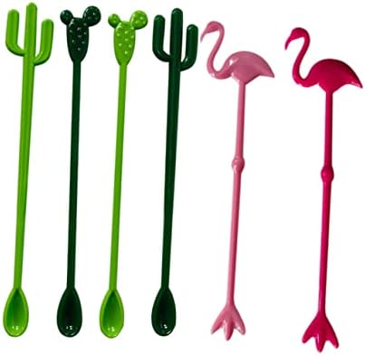  Amosfun 24 Pcs Coffee Stirrers Animal Decor Espresso Whisk Glass Stir Sticks Hawaiian Decor Espresso Mixing Spoon Stirring Rod Blender Top Hat Decorate Banquet Cake Honey Coffee Tamper Set