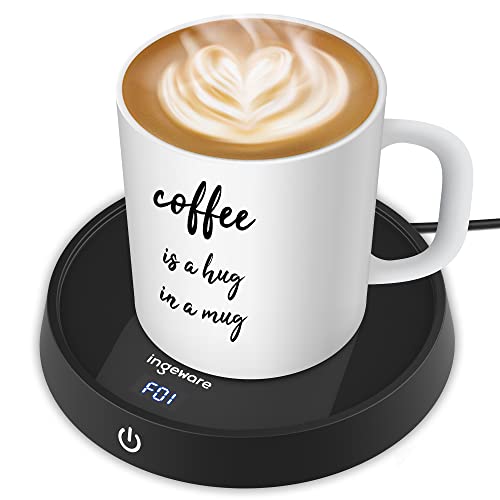  Coffee Mug Warmer, Coffee Warmer For Desk, Coffee Cup Warmer With 3 Temperature Settings & 4 Hours Auto Shut Off, Electric Beverage Warmer For Tea Milk And Cocoa