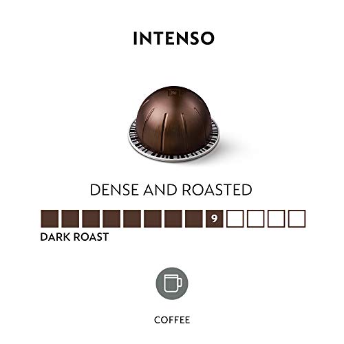Nespresso Capsules VertuoLine, Espresso, Bold Variety Pack, Medium And Dark Roast Espresso Coffee, 40 Count Coffee Pods & Capsules VertuoLine, Intenso, Dark Roast Coffee, 30 Count Coffee Pods