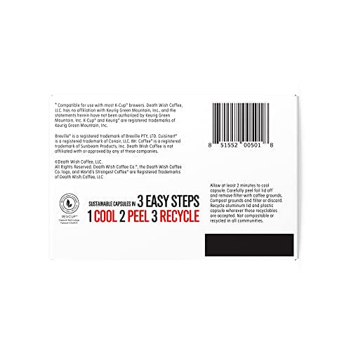  EATH WISH COFFEE - Single Serve Coffee - Extra Kick Of Caffeine - 10 Each Of Medium, Dark, And Espresso Roast - Mixed Roast Variety Pack