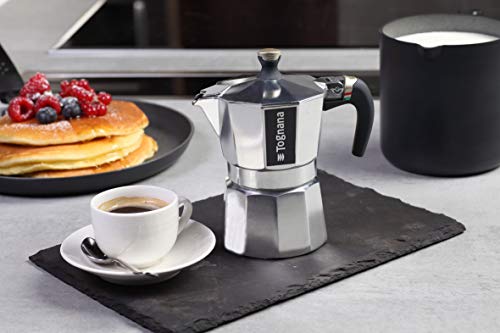  OGNANA Italy Mocha, 3 Cups, Silver