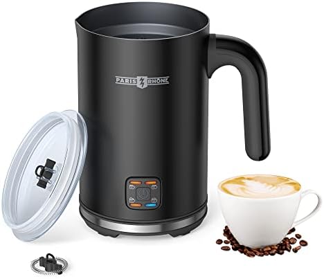  Milk Frothers, PARIS RHÔNE 4-in-1 Automatic Warm And Cold Milk Foamer, Electric Milk Frother And Steamer For Coffee, Milk Warmer, Foam Maker For Latte, Cappuccino, Macchiato