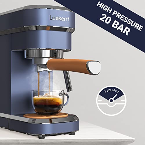  Espresso Machine 20 Bar Espresso Maker CMEP01 With Milk Frother Steamer, Home Expresso Coffee Machine For Cappuccino And Latte (Navy Blue, Stainless Steel) Gift For Coffee Lovers, Father