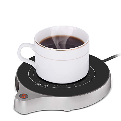  Coffee Mug Warmer And Office Warmer, Electric Beverage Warmer With 5 Temperature Settings, Coffee Warmer For Cocoa Milk Milk, Auto On/Off Gravity-Induction Mug Warmer For Office Desk Use