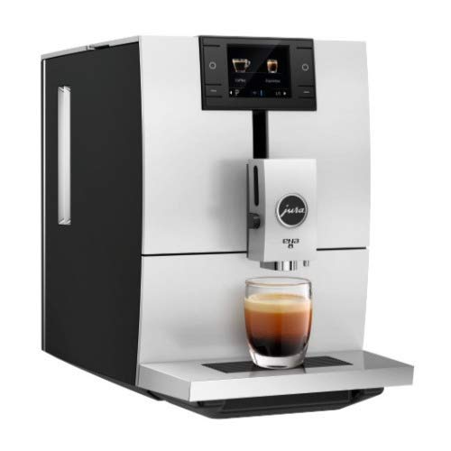 Jura ENA 8 Automatic Coffee Machine (Metropolitan Black) With Glass Milk Container Bundle (2 Items)
