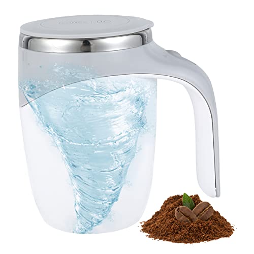  Self Stirring Mug USB Rechargeable 400ml Stainless Steel Magnetic Stirring Mug Reusable Automatic Coffee Mixing Cup Portable Magnetic Stirring Cup Mixing Coffee Mug For Home Office Travel Coff