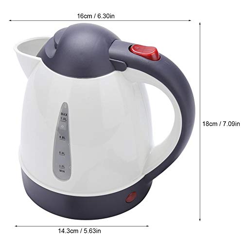  1l Electric Kettle Maxmartt Car Electric Kettle Road Trip Travel Cigarette Lighter DC12V Heated Water Tea Coffee Kettle Auto Shut Off (1000ml (Kettle) (12V)