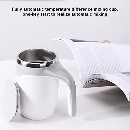  Self Stirring Mug USB Rechargeable 400ml Stainless Steel Magnetic Stirring Mug Reusable Automatic Coffee Mixing Cup Portable Magnetic Stirring Cup Mixing Coffee Mug For Home Office Travel Coff