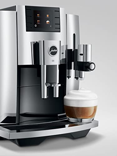 Jura E8 Chrome Automatic Coffee Machine, 64oz