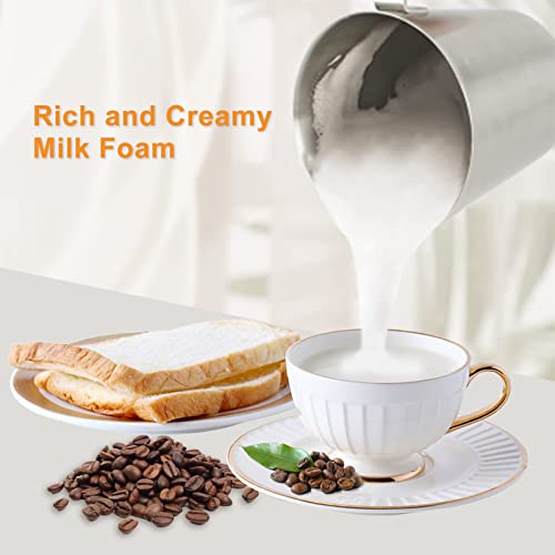  Milk Frother Detachable - 24oz Electric Milk Steamer Stainless Steel - Automatic Hot Cold Foam Maker And Milk Warmer For Latte Cappuccino Hot Chocolate - Black