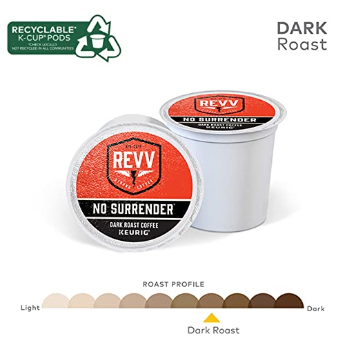  EVV No Surrender, Single-Serve Keurig K-Cup Pods, Dark Roast Coffee, 96 Count