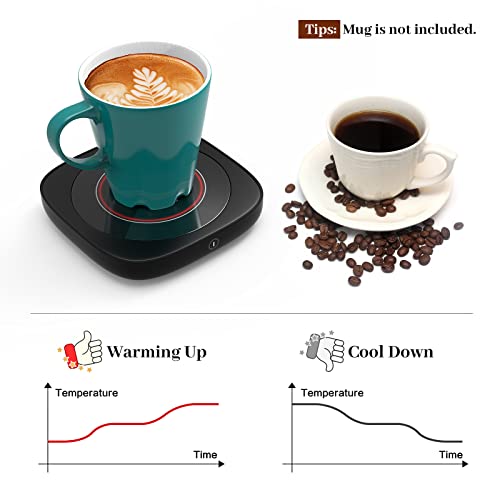  Coffe Mug Warmer,Electric Cup Warmer Electric Beverage Warmer,Mug Warmer Coffee Warmer With 3 Temperature Settings,Coffee Warmer For Desk Auto Shut Off,Mug Heater Coffee Heater For Desk,Tea Warmer