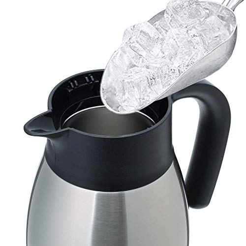 34Oz Thermal Coffee Carafe, Insulated Stainless Steel Coffee Carafes For Keeping Hot/Double Walled Vacuum Coffee Carafe (Silver, 1L)
