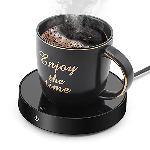  Coffee Mug Warmer And Smart Cup Warmer,Mug Warmer For Desk,Electric Beverage Warmer With 3 Temperature Settings With Auto On/Off, Auto Power-Off Protection, Candle Wax Cup Warmer Heating Plate