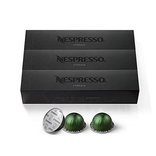 Nespresso Capsules VertuoLine, Intenso, Dark Roast Coffee, Coffee Pods, Brews 7.77 Ounce (VERTUOLINE ONLY), 10 Count (Pack Of 3)