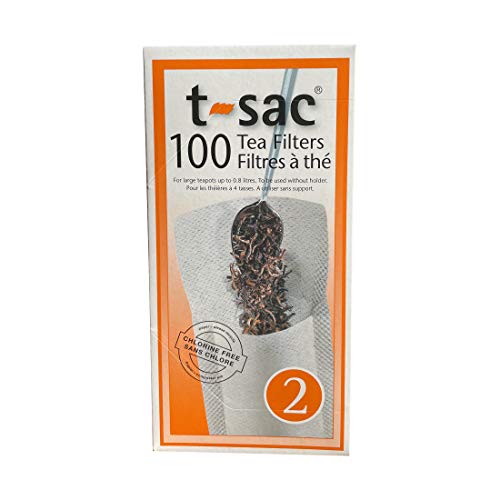  Dern Tea Filter Bags, Disposable Tea Infuser, Size 2, Set Of 100 Filters - Heat Sealable, Natural, Easy To Use Anywhere, No Cleanup – Perfect For Teas, Coffee & Herbs - From Magic Teafit