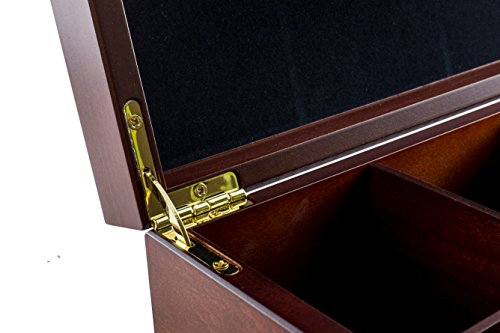  X Storage Organizer For Tea Collections, 8 Compartment W/Solid Lid (Cherrywood)