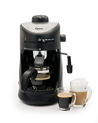  303.01 4-Cup Espresso And Cappuccino Machine Black 13.25" X 7.5" X 9.75"