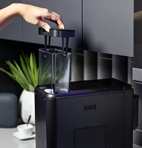  Rofile Automatic Espresso Machine + Milk Frother | Brew In 90 Seconds | 20 Bar Pump Pressure For Balanced Extraction | Five Adjustable Grind Size Levels | WiFi Connected For Customization | Black