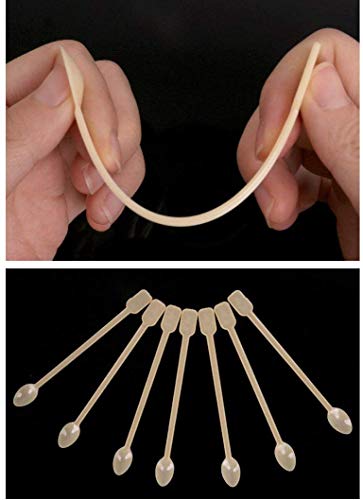  500 Pcs Plastic Coffee Tea Stirrer Spoon Disposable Spoons Stir Stirrer Mini Stir Swizzle Sticks Plastic Food Grade Coffee Stirrers Tea Spoons Soup Spoon Cocktail Sticks Blender Spoon(Beige)