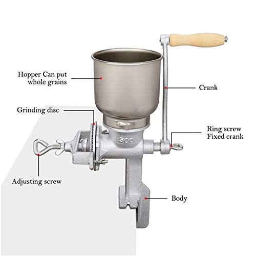 GENERIC Hand Crank Manual Corn Grain Grinder For Wheat Grains Coffee Nut Mill Home Use
