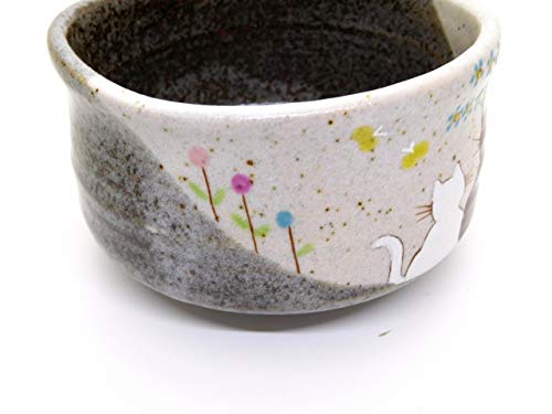  Yaki (ware) Japanese Matcha Bowl Cat Hidamari