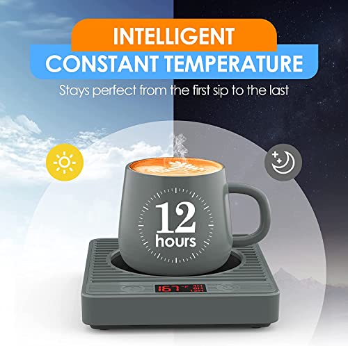  Coffee Mug Warmer, Candle Warmer With Timer And 3 Temp Settings, Coffee Cup Warmer For Desk With Auto Shut Off, Smart Electric Cup Warmer For Heating Coffee, Beverage, Milk, Tea, And Hot Chocolate