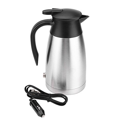  1000ML Car Electric Kettle, Water Heater Bottle 12/24V Heating Boiler 304 Stainless Steel Mug Kettle For Travel Camping Lorry Truck-Food-Grade