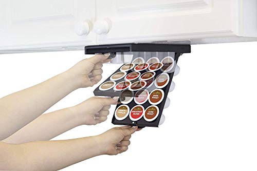  Z-Shelf Under Shelf Storage For K Cups, Coffee Holder Compatible With Keurig K Cup Coffee Pods, Space-Saving Under Counter Cabinet Coffee Pod Holder