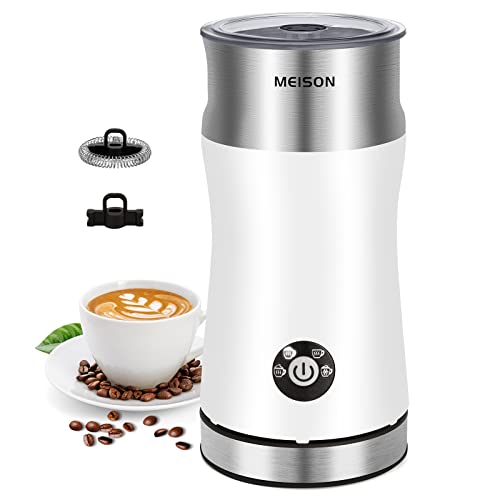  Lectric Milk Frother, 4 IN 1 Electric Milk Steamer, Automatic Warm And Cold Milk Foam Maker, 8.4oz/250ml, Stainless Steel Milk Warmer For Latte, Cappuccinos, Macchiato, Hot Chocolate Milk