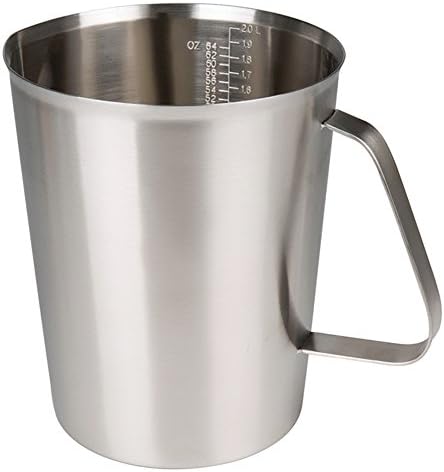  Measuring Cup, Stainless Steel Measuring Cup (48 Ounce, 1.5 Liter-6 Cup), Heavy- Duty Frothing Pitcher, Milk Frothing Pitcher Milk Frother Cup With Marking With Handle For Espresso Machines, Latte Art