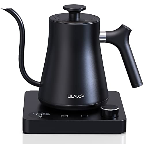  Gooseneck Electric Kettle 1.0L With Temperature Control,Ultra Fast Boiling Hot Water Kettle For Pour-Over Coffee/Tea,100% Stainless Steel, 5 Variable Presets, 12H Keep Warm,Leak-Proof, 1200W