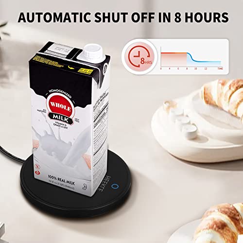  Coffee Mug Warmer For Desk, Heekle Smart Coffee Cup Warmer With Auto Shut Off, 2 Temperature Settings Electric Mug Warmer Candle Warmer, Portable Tea Warmer For Travel Office And Home Black (No Cup)