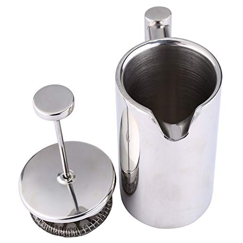  ® 800 Ml Stainless Steel Insulated Coffee Tea Maker With Filter Double Wall (Silver)