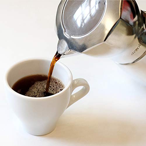  Moka Stovetop Espresso Pot Coffee Maker, 6 Cup Capacity