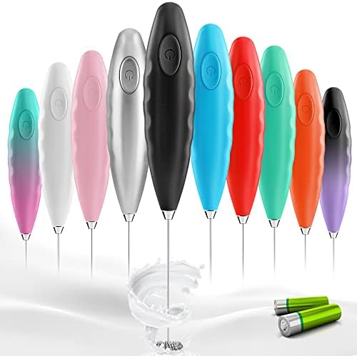  Frother For Coffee - Comfort Grip Matcha Whisk - Electric Matcha Mixer And Mixer Electric Handheld - Coffee Frother Handheld - Electric Drink Mixer (Black)