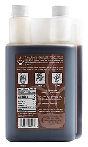  Mocha 6 Pack - 32 DRINKS PER BOTTLE - Fresh Cold Brew Liquid Concentrate - For Iced Or Hot Coffee, Unsweetened, No Preservatives